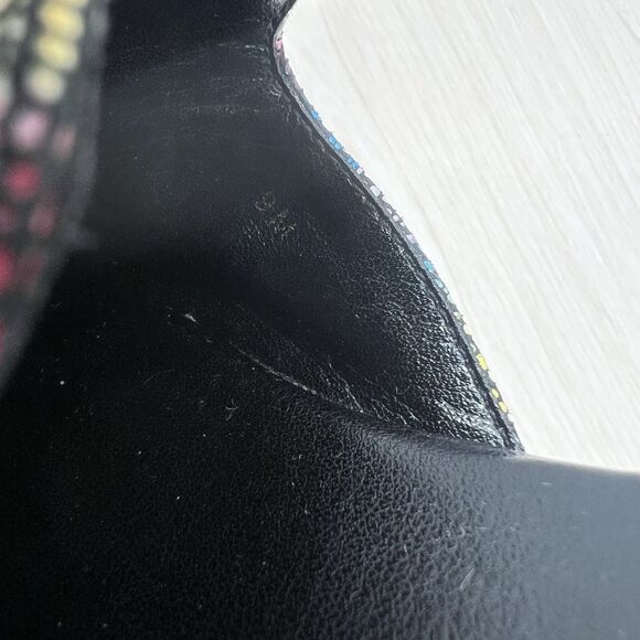 Vaneli Womens Flat Sandals Slip On 9M Rainbow Colorful Tassel Art Deco Mosaic - Picture 14 of 14